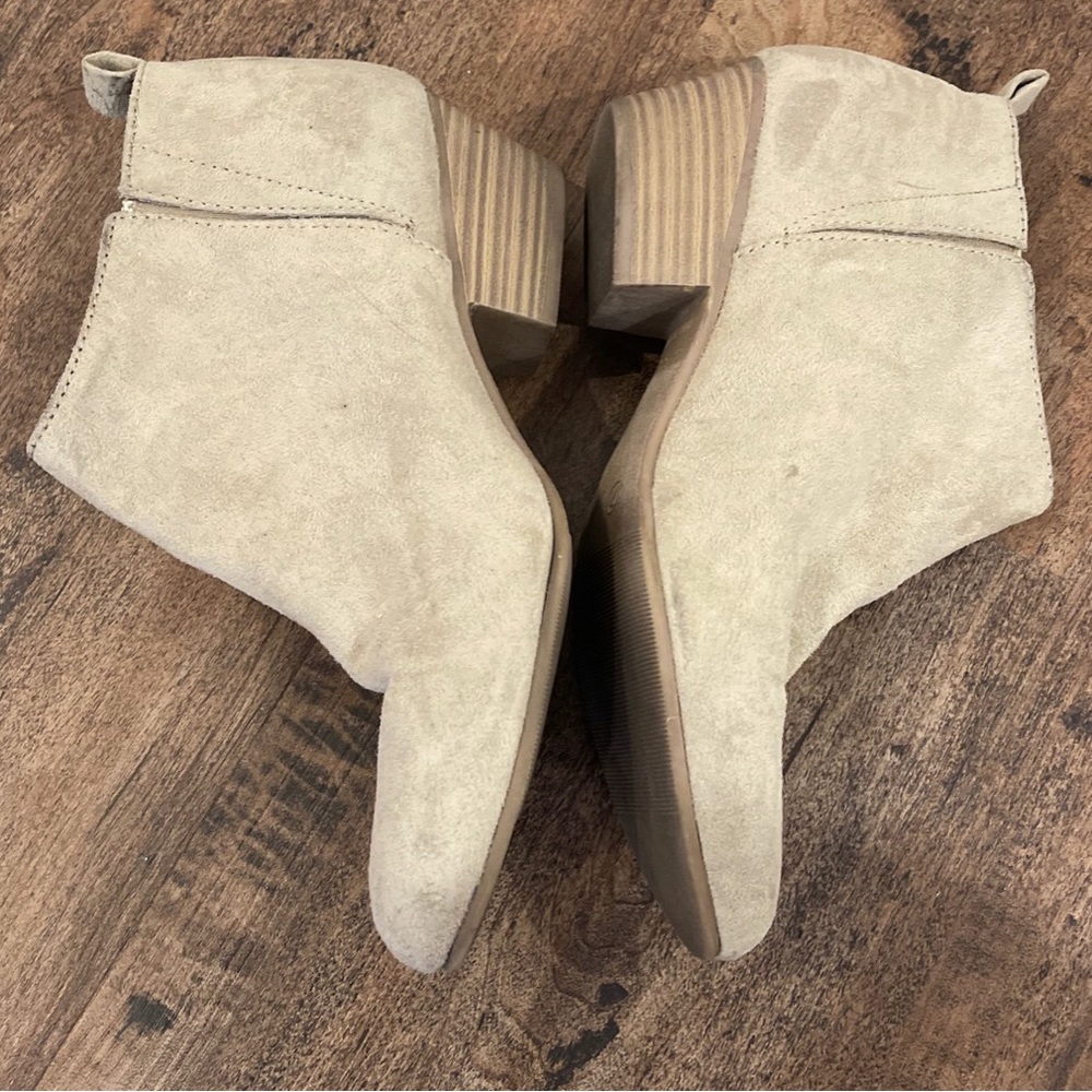 Cream colored booties. Size 7